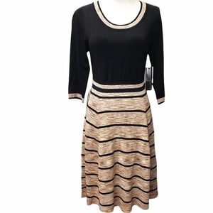 Eva Longoria Classic A-Line Dress 3/4 Sleeves Size Large